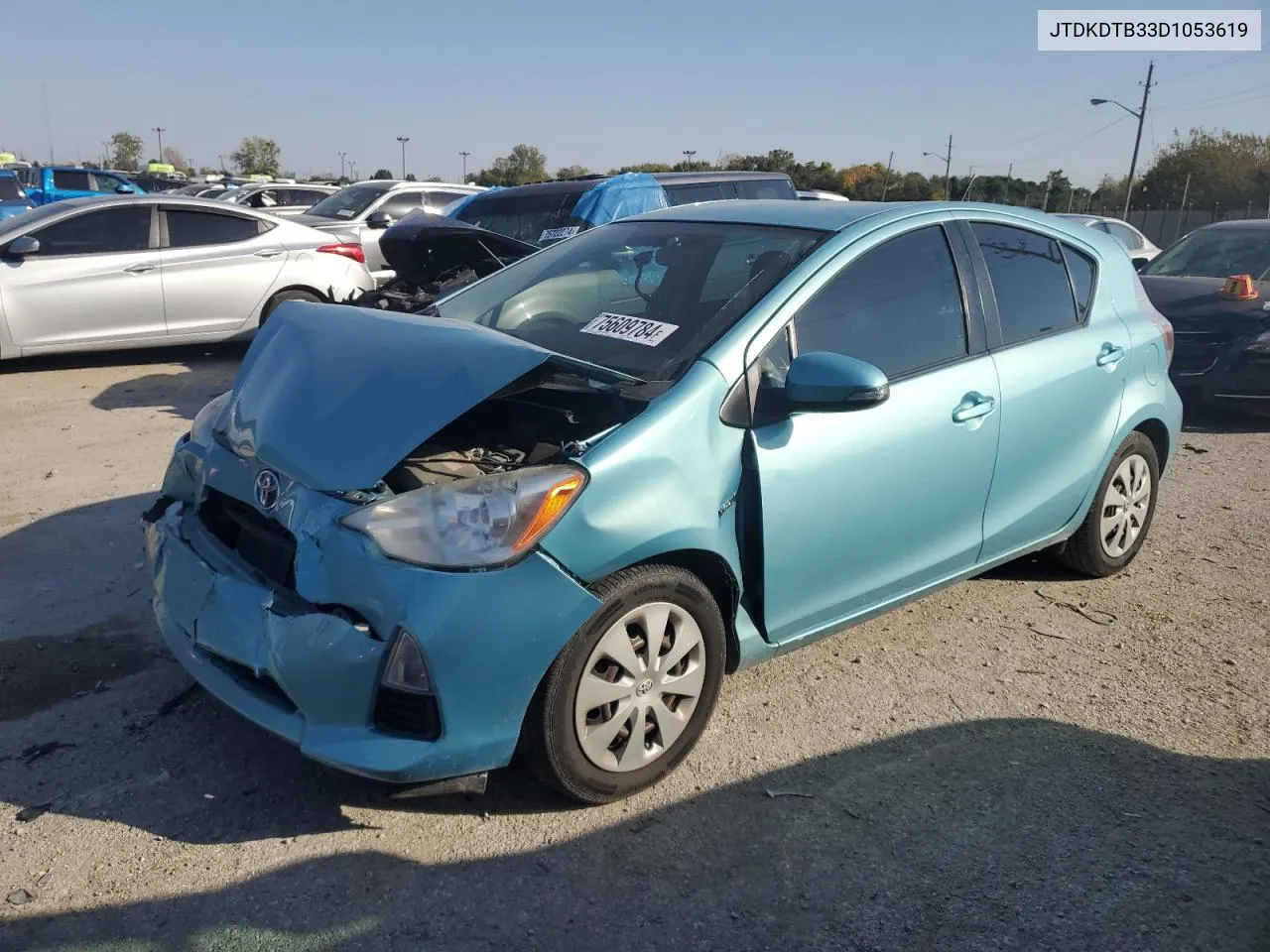 2013 Toyota Prius C VIN: JTDKDTB33D1053619 Lot: 75609784