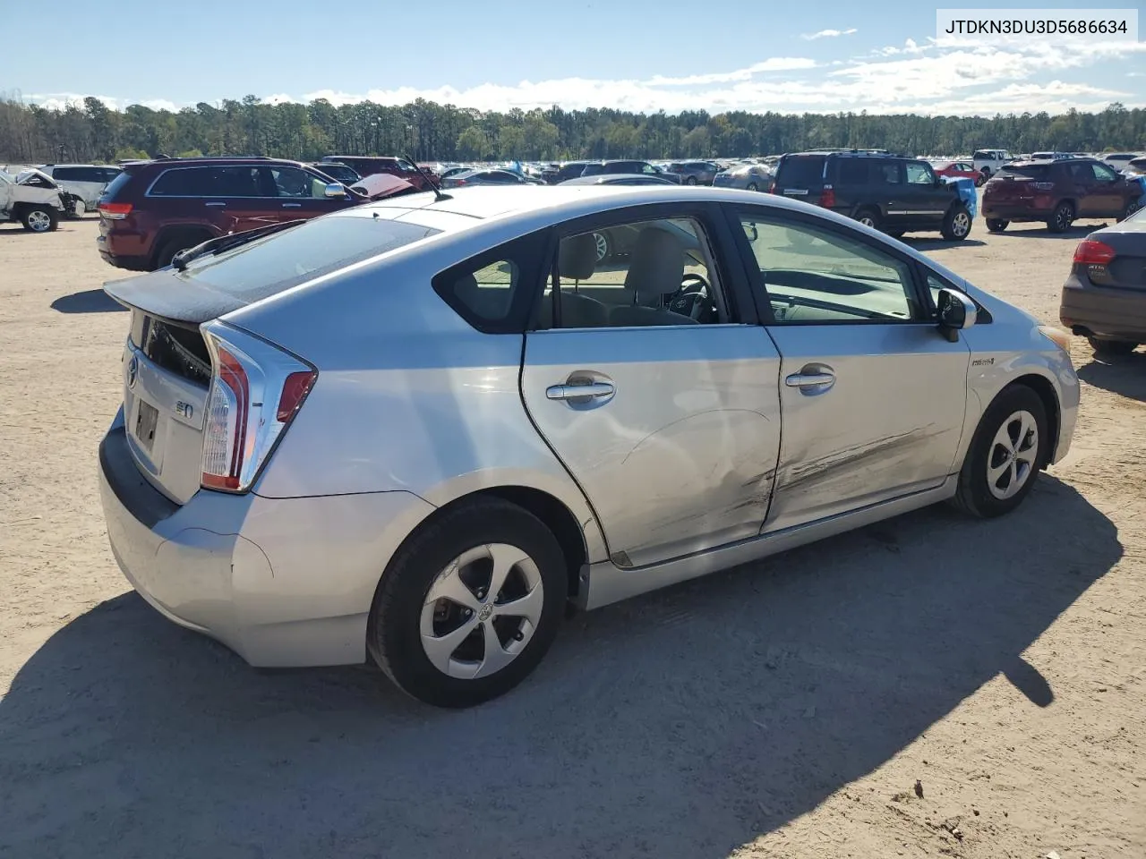 2013 Toyota Prius VIN: JTDKN3DU3D5686634 Lot: 75615634