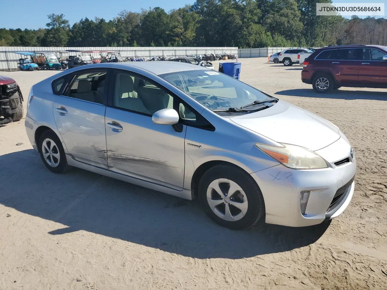 2013 Toyota Prius VIN: JTDKN3DU3D5686634 Lot: 75615634