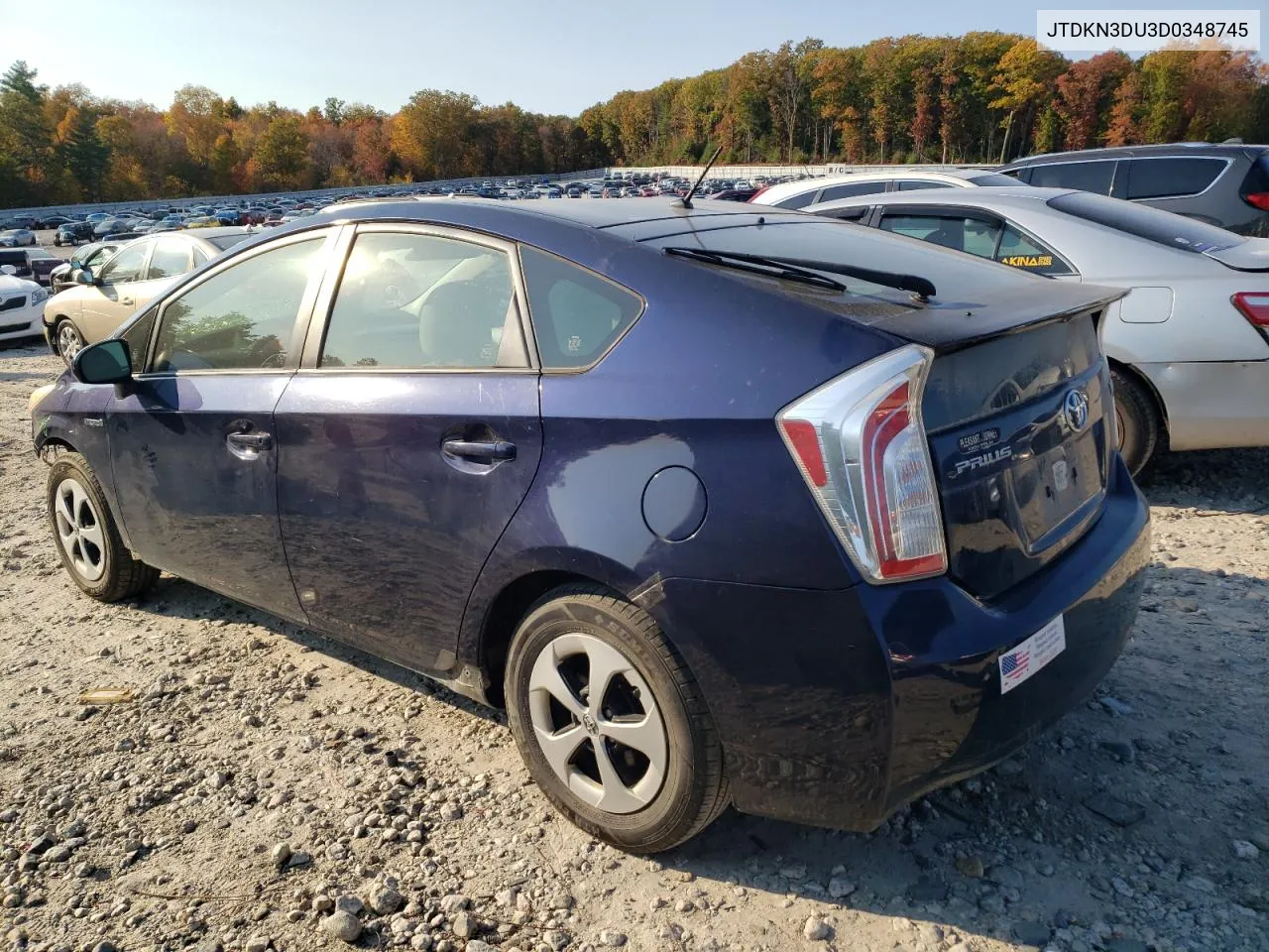 2013 Toyota Prius VIN: JTDKN3DU3D0348745 Lot: 75644134