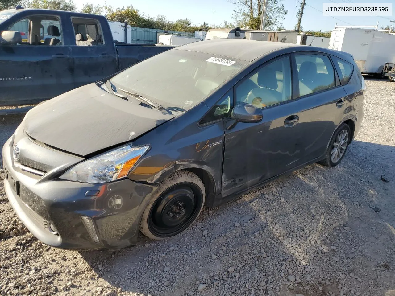 2013 Toyota Prius V VIN: JTDZN3EU3D3238595 Lot: 75649134