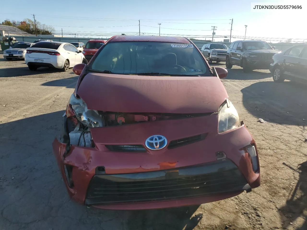 2013 Toyota Prius VIN: JTDKN3DU5D5579696 Lot: 75661754