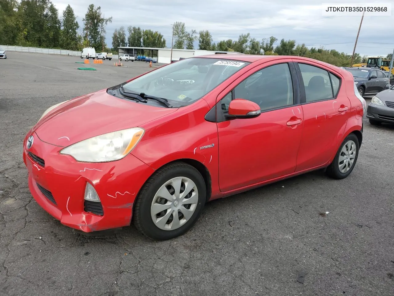 2013 Toyota Prius C VIN: JTDKDTB35D1529868 Lot: 75755194