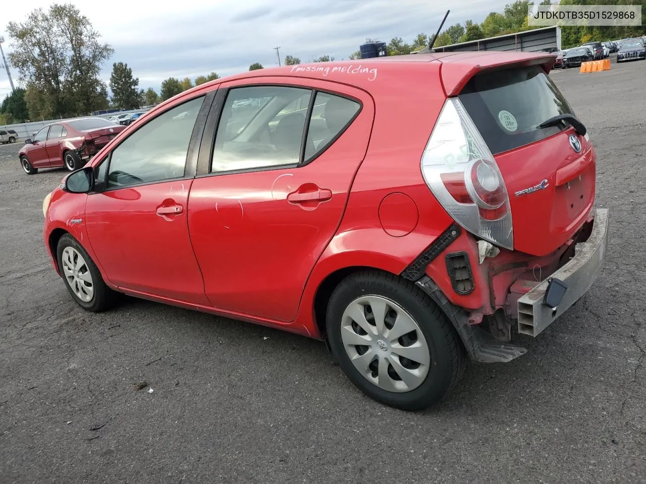 2013 Toyota Prius C VIN: JTDKDTB35D1529868 Lot: 75755194