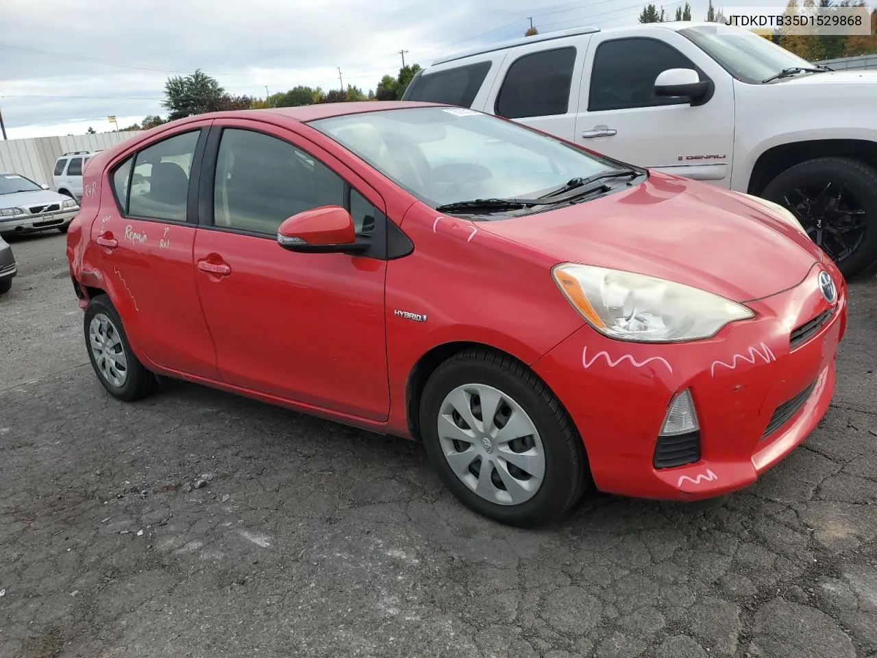 2013 Toyota Prius C VIN: JTDKDTB35D1529868 Lot: 75755194