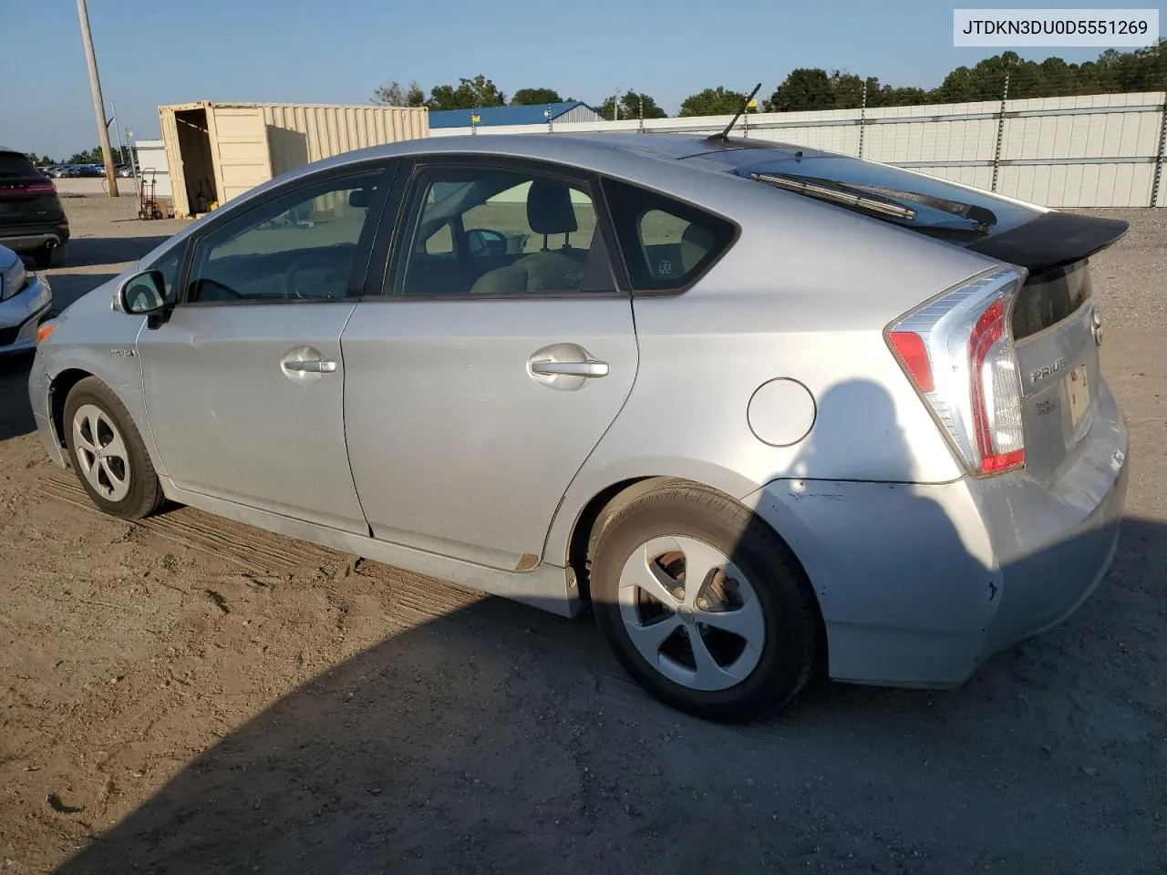 2013 Toyota Prius VIN: JTDKN3DU0D5551269 Lot: 75840884