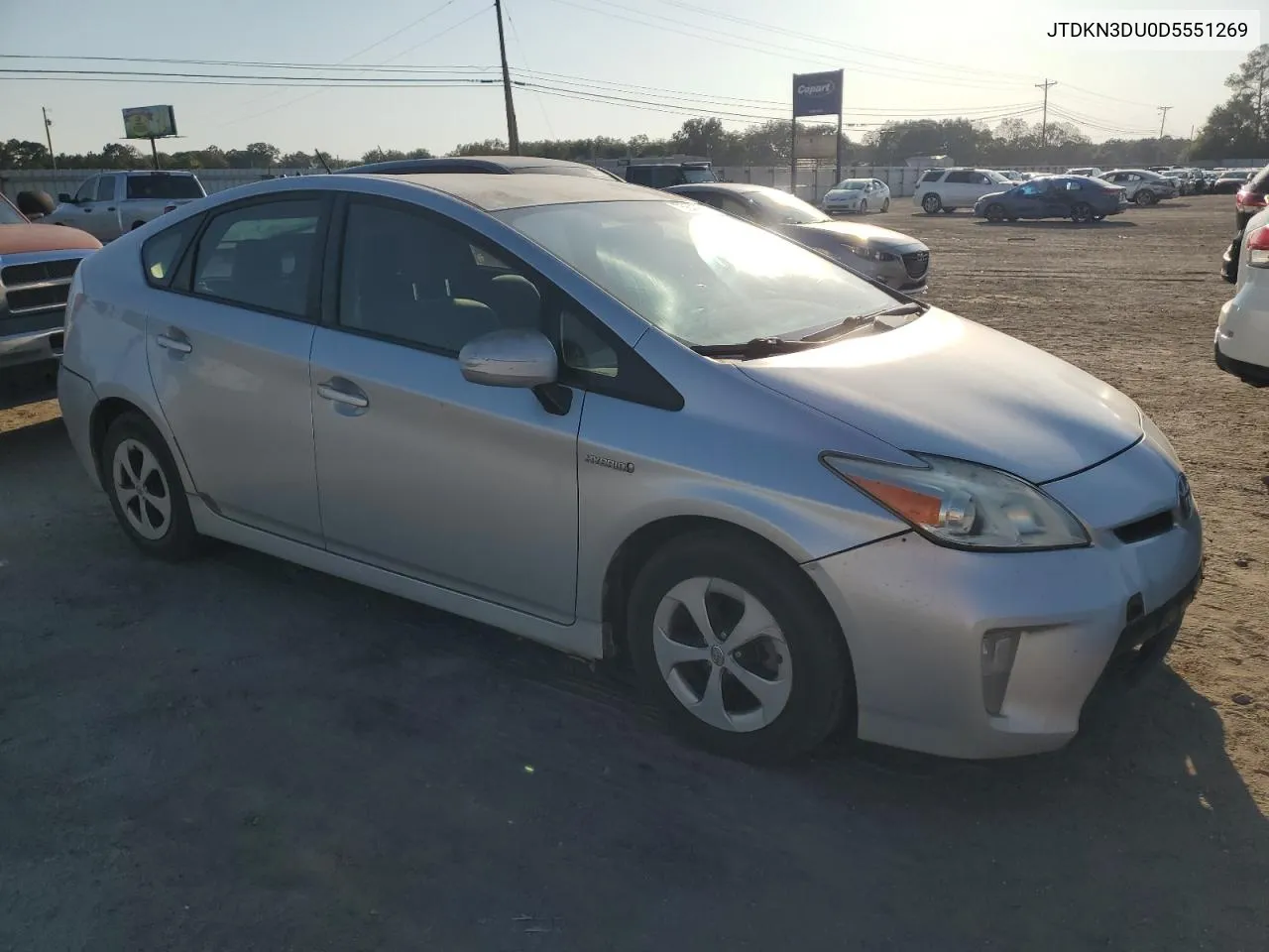 2013 Toyota Prius VIN: JTDKN3DU0D5551269 Lot: 75840884