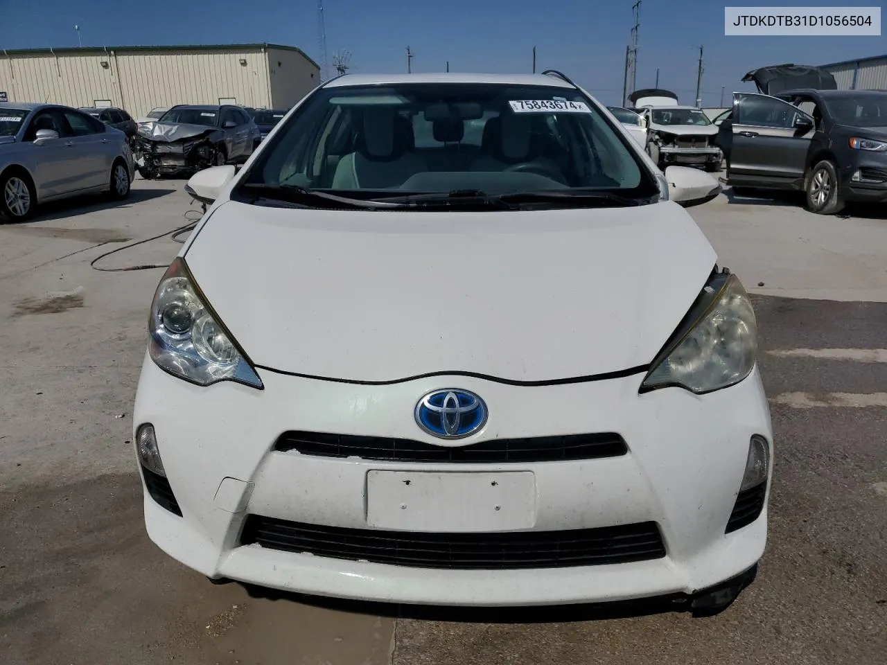 2013 Toyota Prius C VIN: JTDKDTB31D1056504 Lot: 75843674