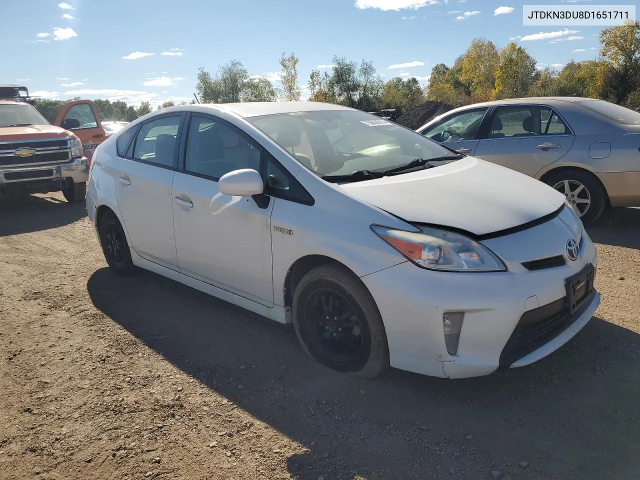 2013 Toyota Prius VIN: JTDKN3DU8D1651711 Lot: 75856614