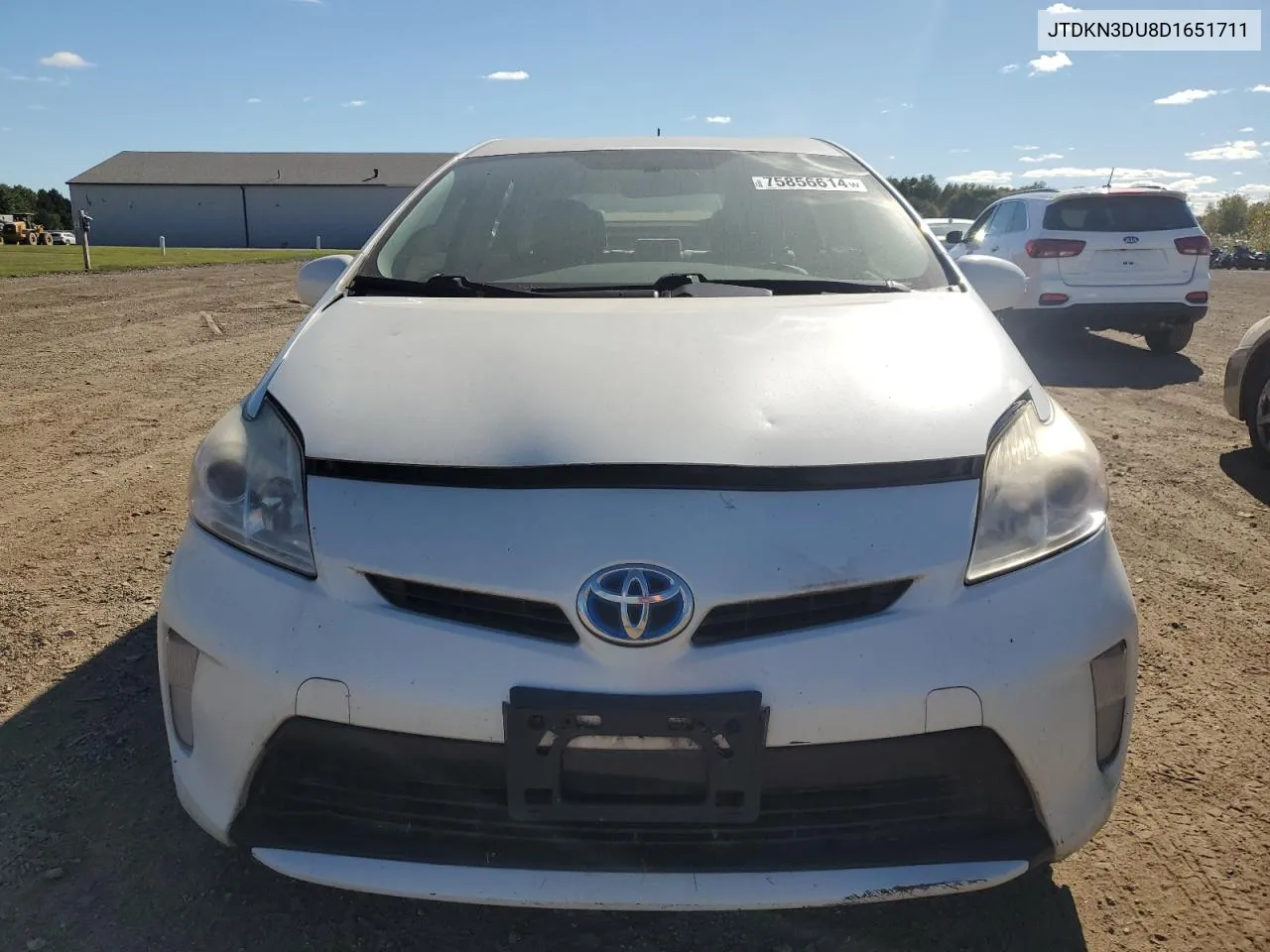 2013 Toyota Prius VIN: JTDKN3DU8D1651711 Lot: 75856614