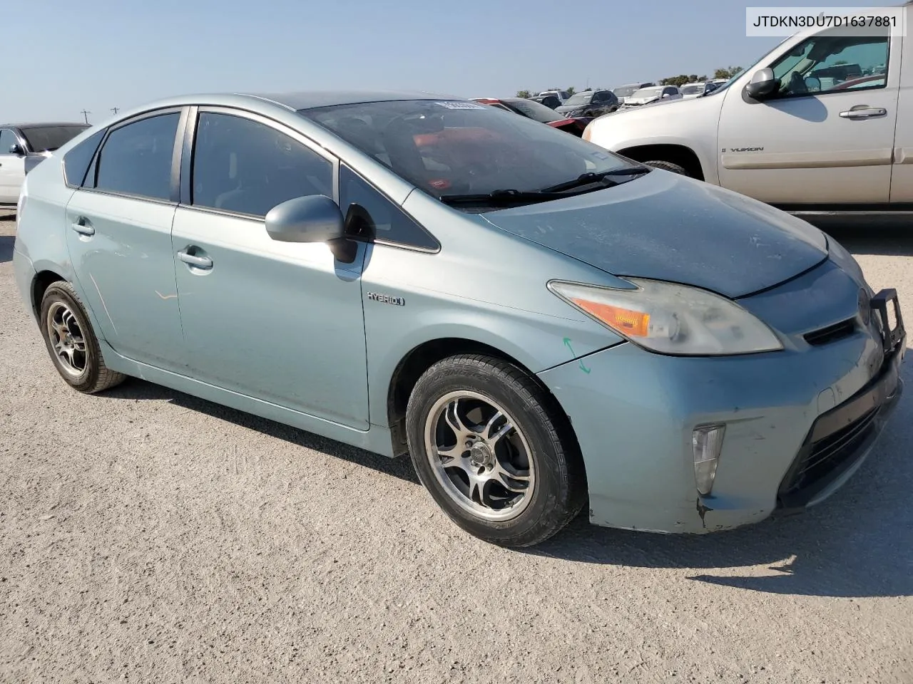 2013 Toyota Prius VIN: JTDKN3DU7D1637881 Lot: 75863084