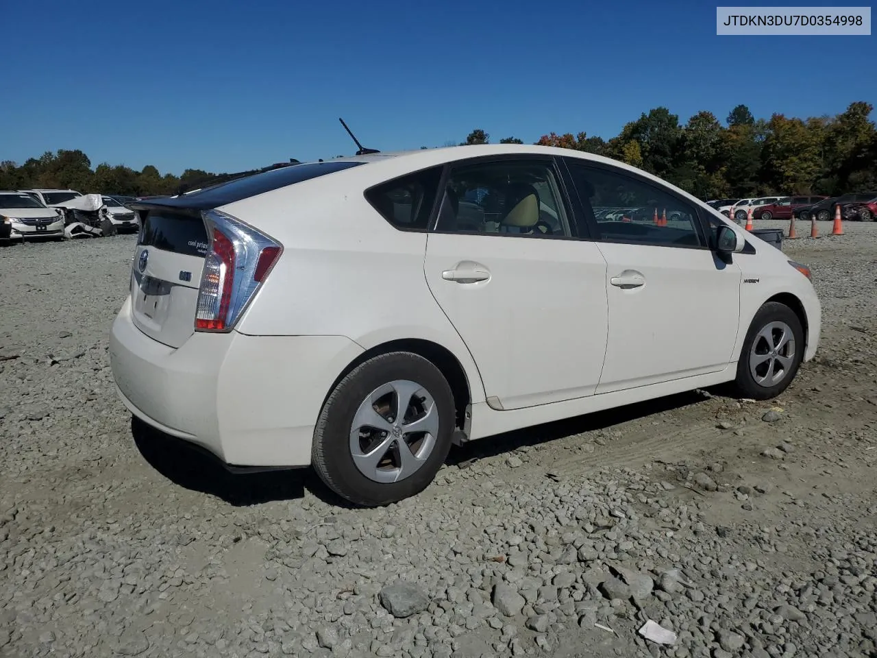 2013 Toyota Prius VIN: JTDKN3DU7D0354998 Lot: 75887504