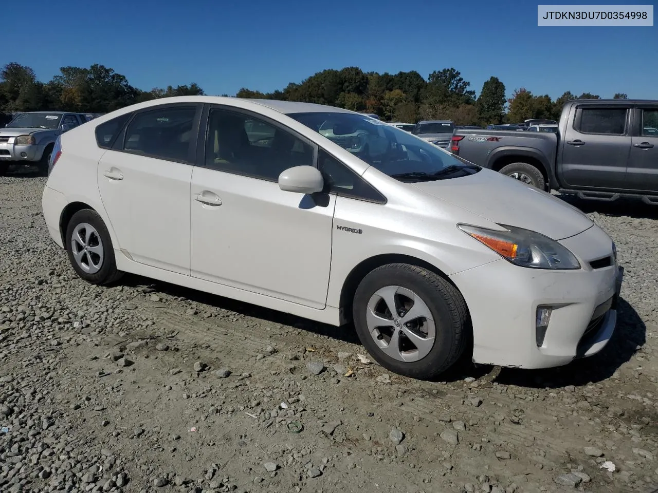 2013 Toyota Prius VIN: JTDKN3DU7D0354998 Lot: 75887504