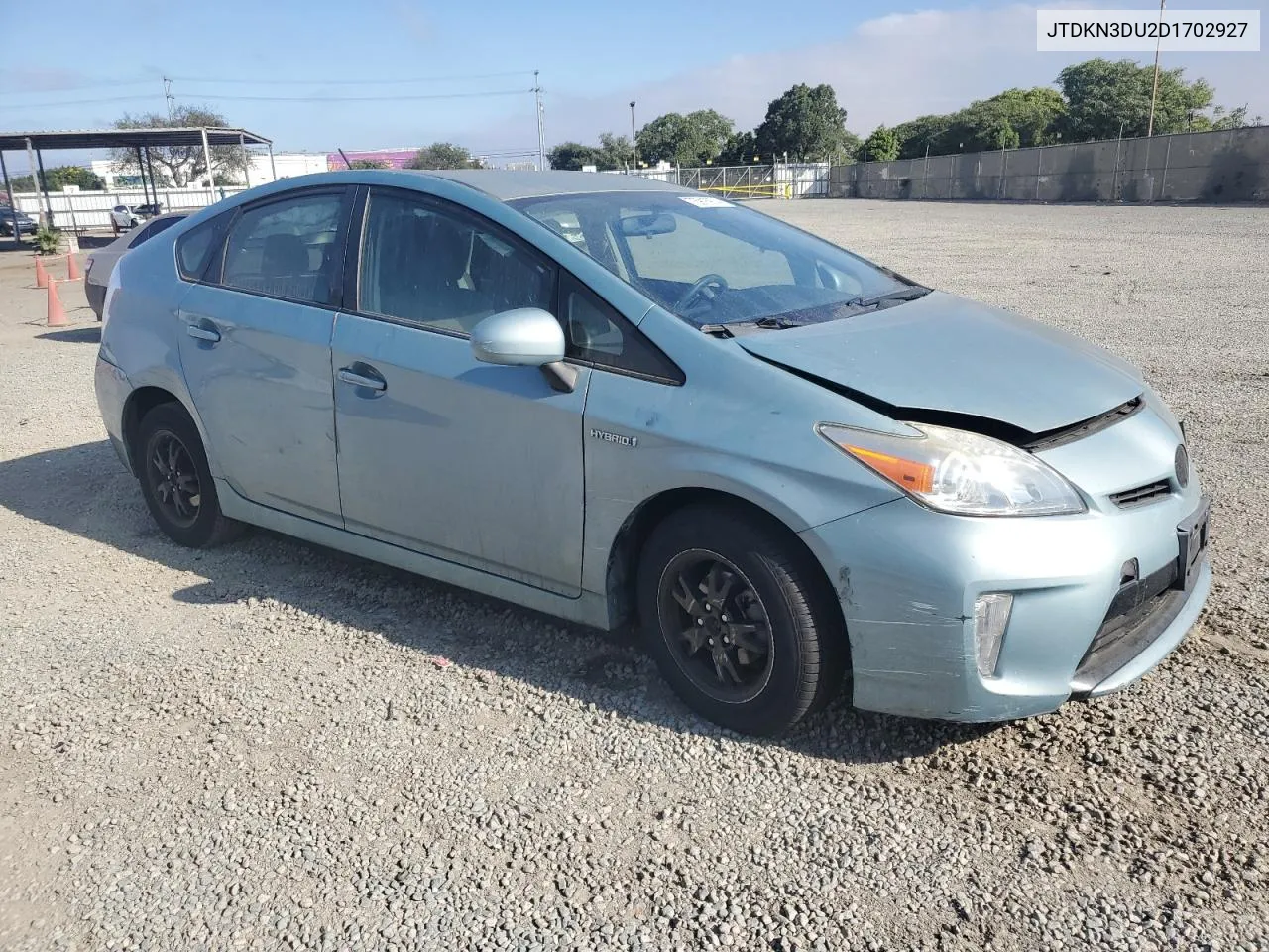 2013 Toyota Prius VIN: JTDKN3DU2D1702927 Lot: 75916974