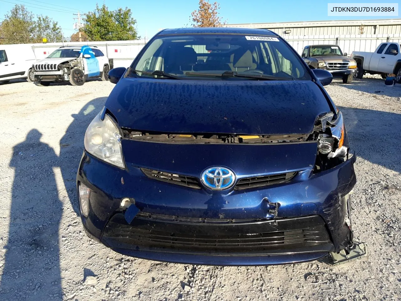 2013 Toyota Prius VIN: JTDKN3DU7D1693884 Lot: 76108084