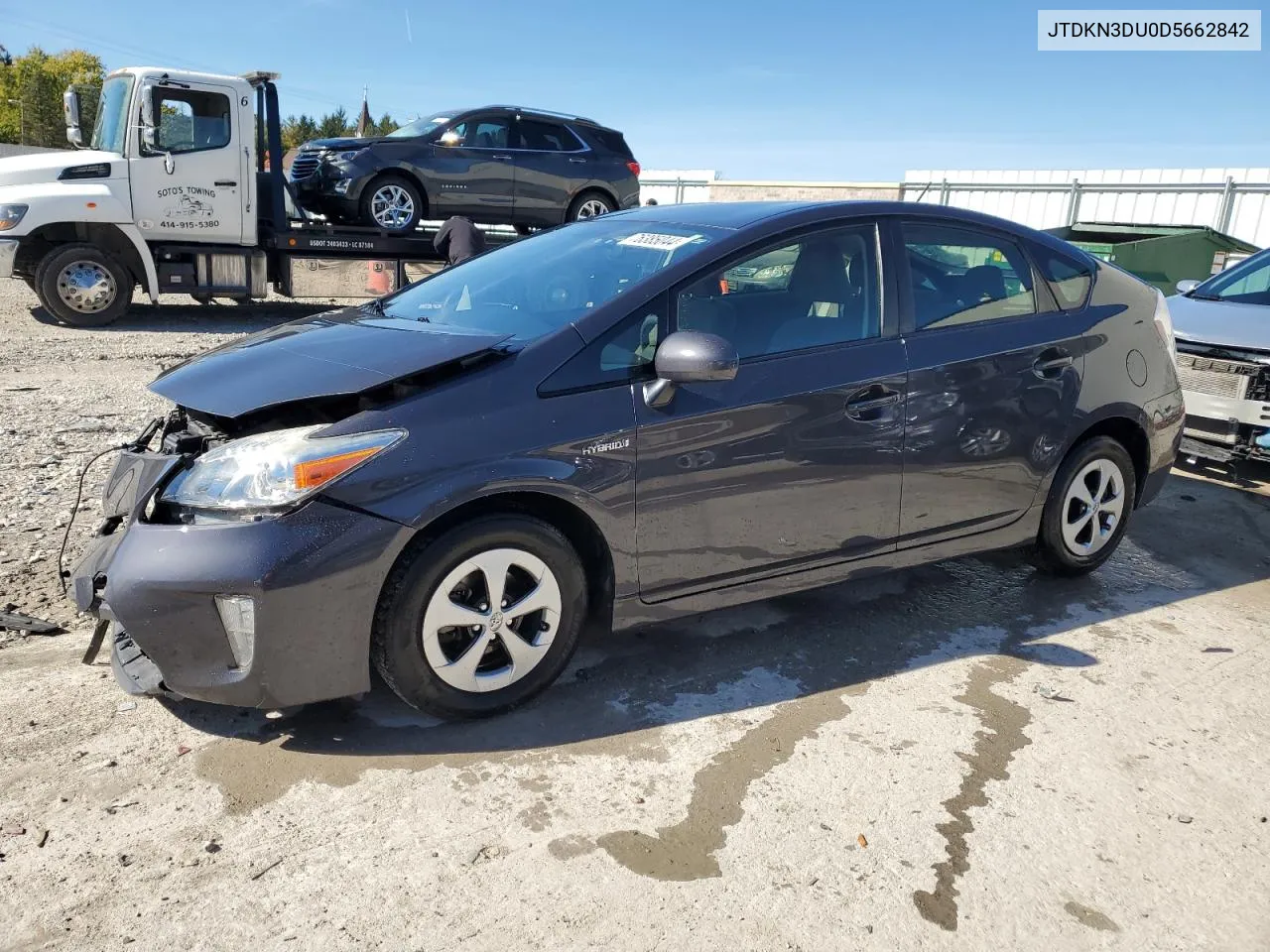 2013 Toyota Prius VIN: JTDKN3DU0D5662842 Lot: 76385044