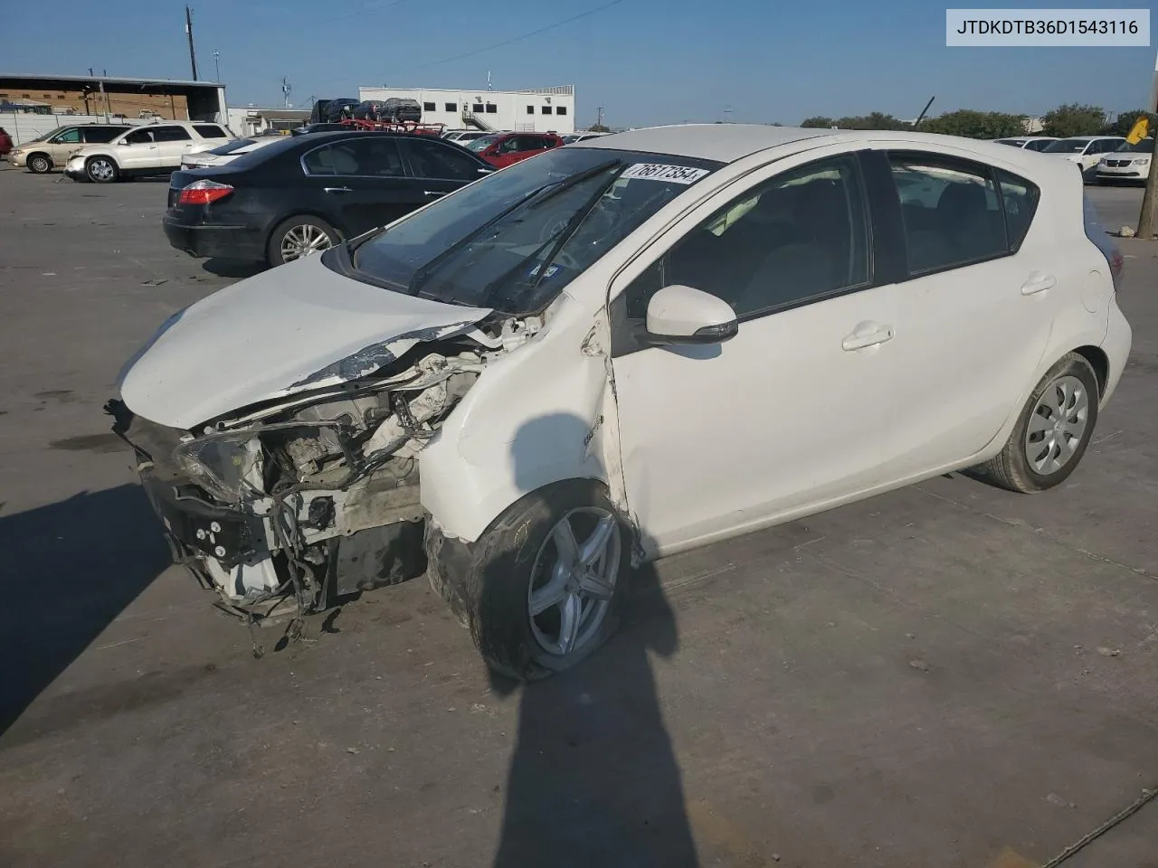 2013 Toyota Prius C VIN: JTDKDTB36D1543116 Lot: 76617354