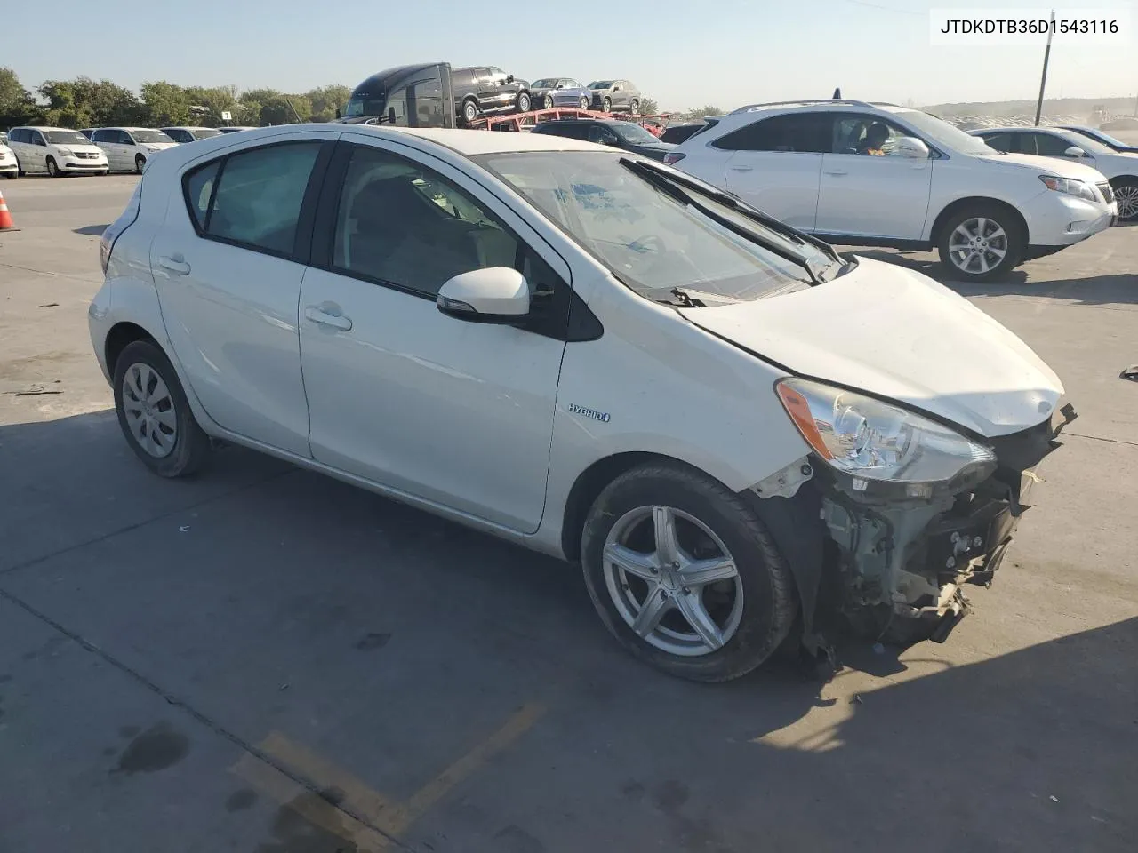 2013 Toyota Prius C VIN: JTDKDTB36D1543116 Lot: 76617354