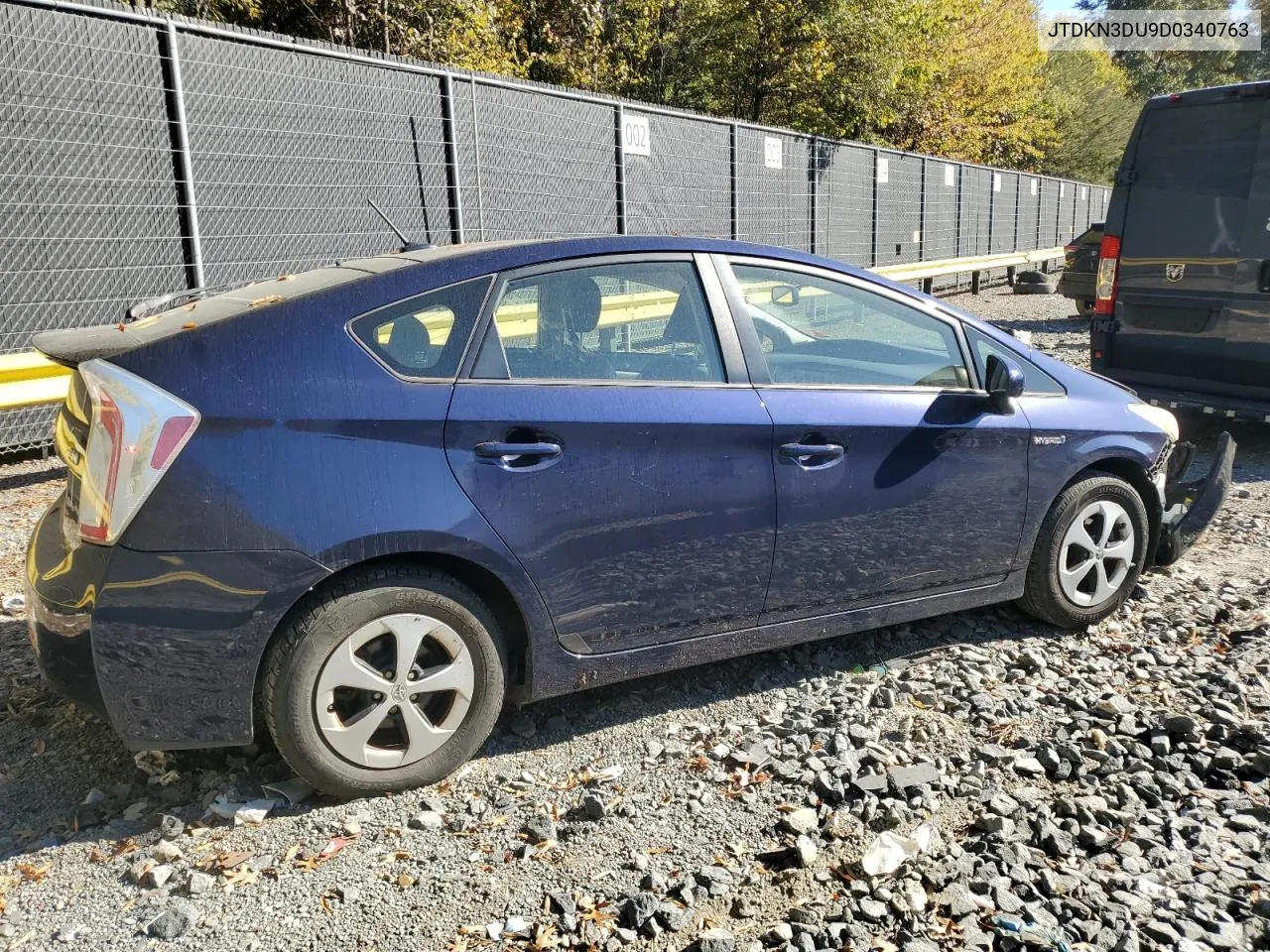 JTDKN3DU9D0340763 2013 Toyota Prius