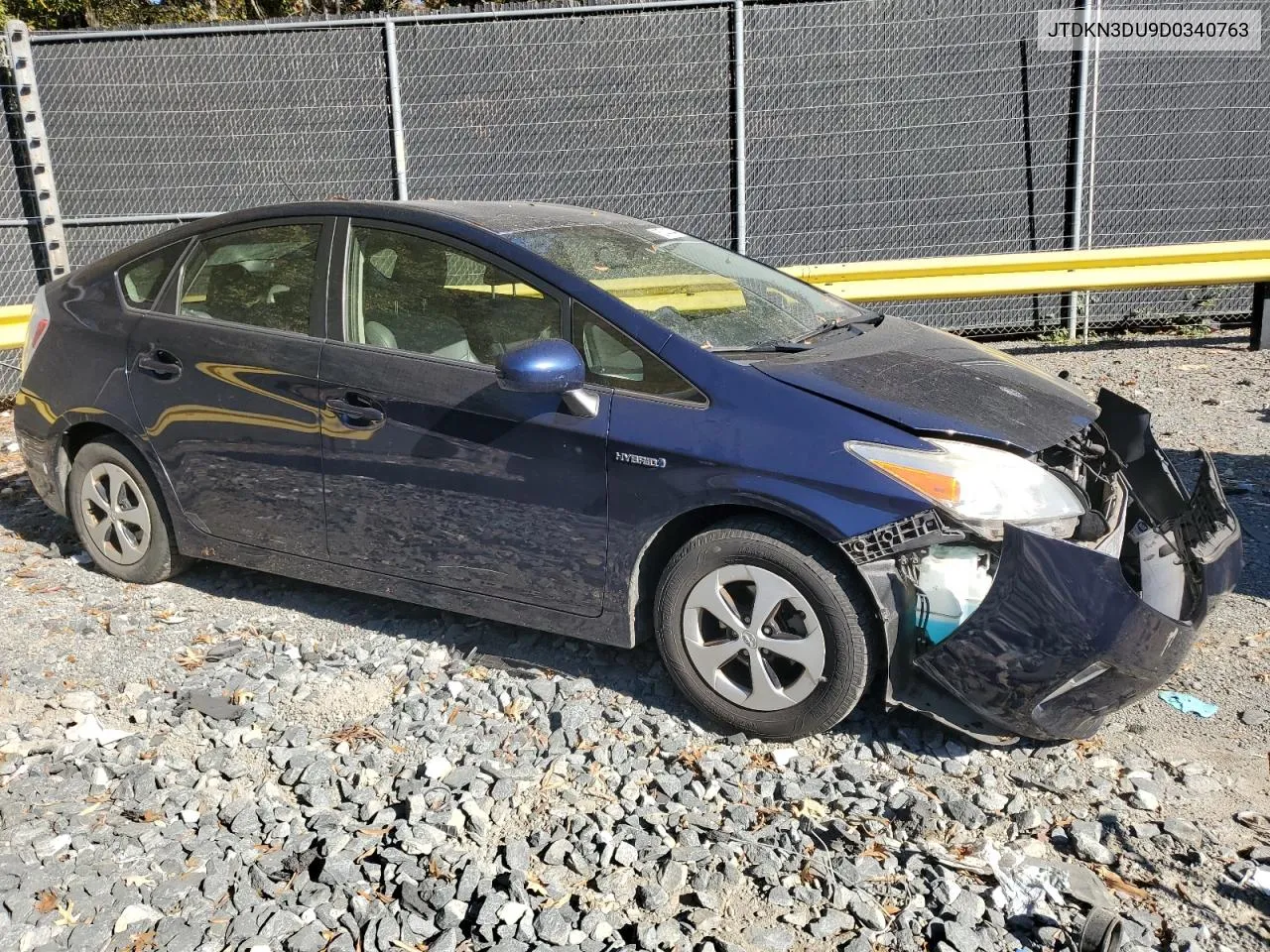 JTDKN3DU9D0340763 2013 Toyota Prius