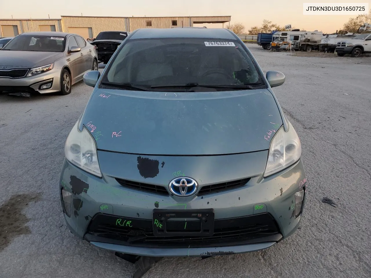 2013 Toyota Prius VIN: JTDKN3DU3D1650725 Lot: 76763374