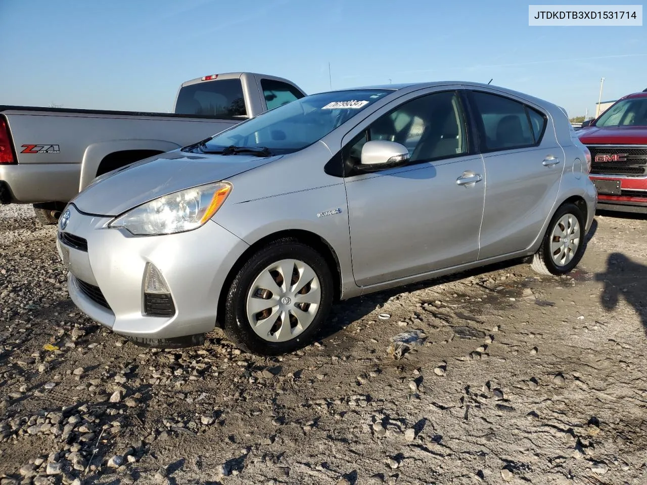 2013 Toyota Prius C VIN: JTDKDTB3XD1531714 Lot: 76799334