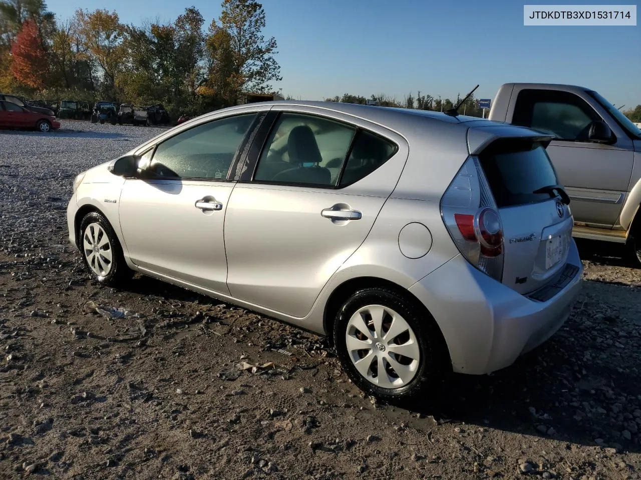 2013 Toyota Prius C VIN: JTDKDTB3XD1531714 Lot: 76799334