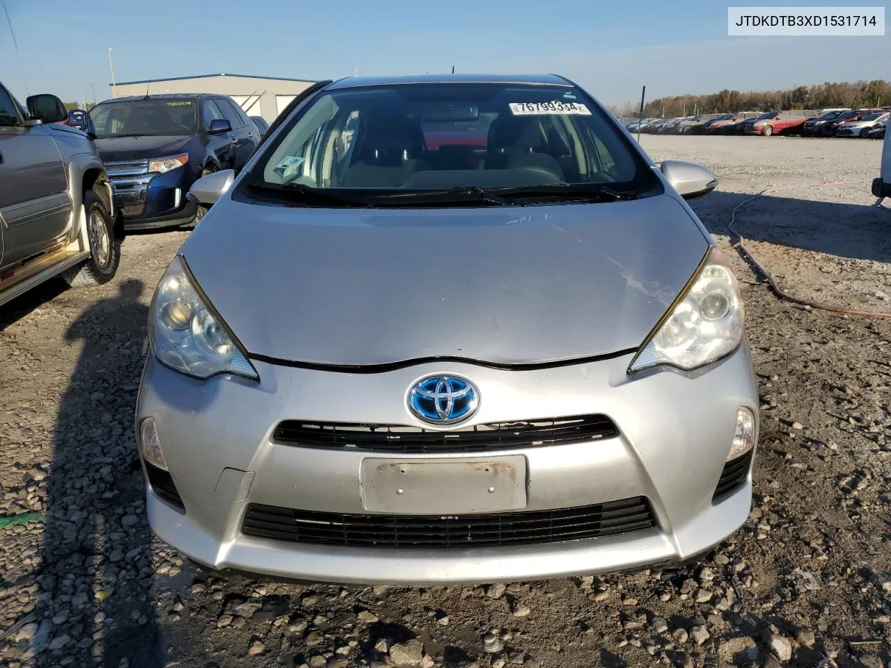 2013 Toyota Prius C VIN: JTDKDTB3XD1531714 Lot: 76799334