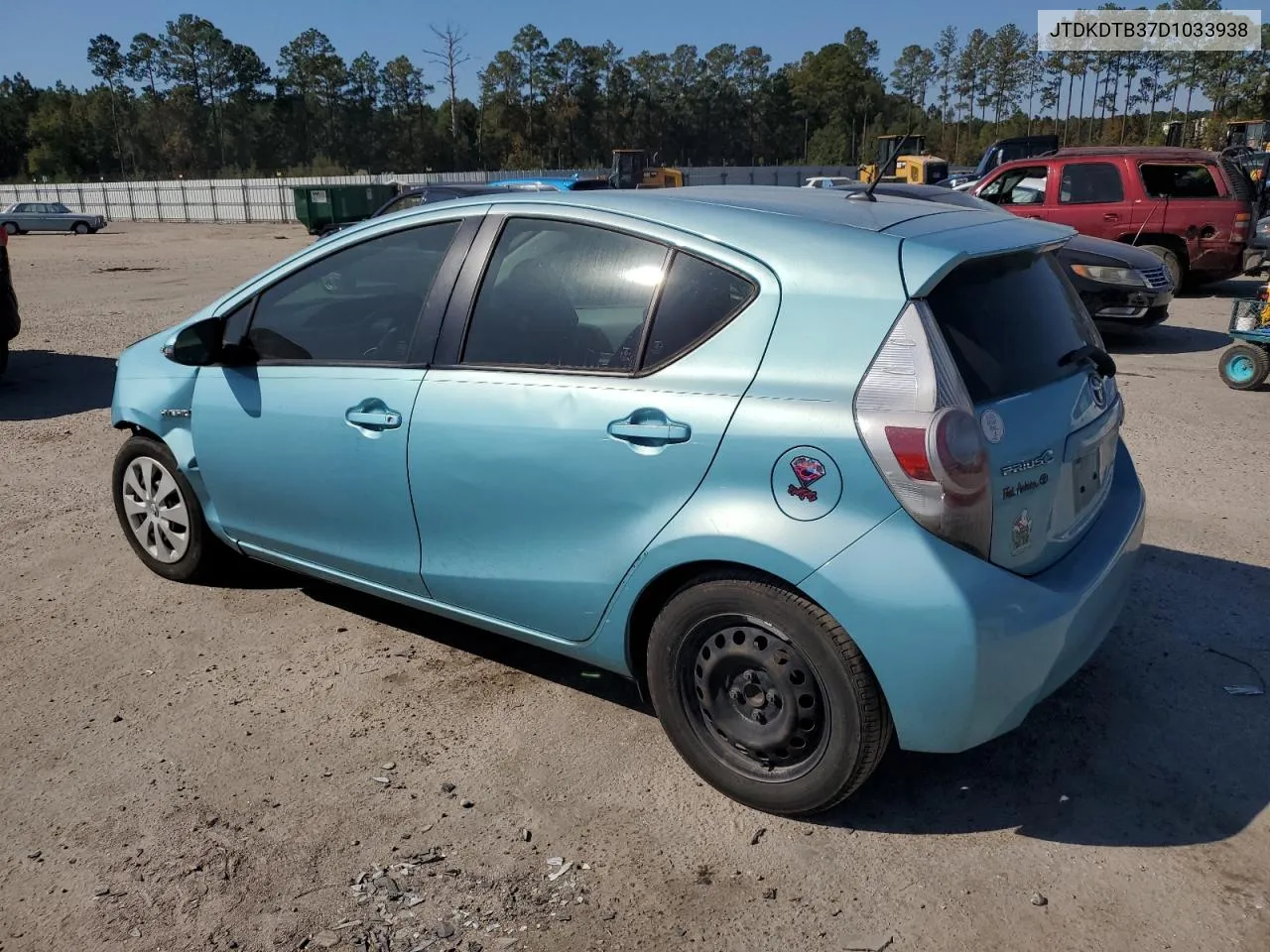 2013 Toyota Prius C VIN: JTDKDTB37D1033938 Lot: 76932084