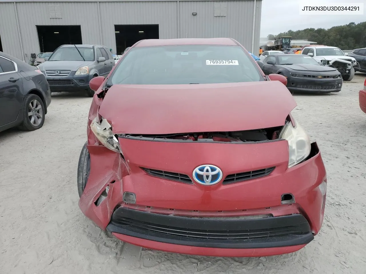 2013 Toyota Prius VIN: JTDKN3DU3D0344291 Lot: 76935794