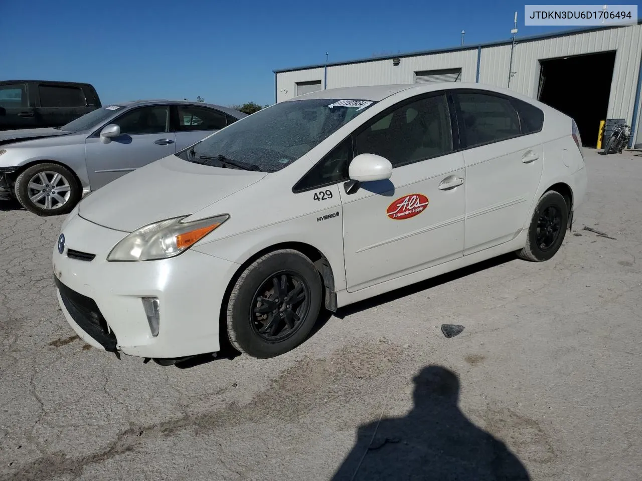 2013 Toyota Prius VIN: JTDKN3DU6D1706494 Lot: 77197934