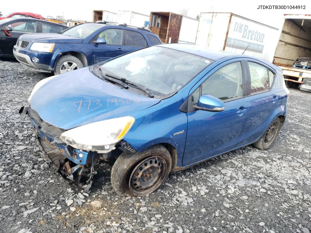 2013 Toyota Prius C VIN: JTDKDTB30D1044912 Lot: 77319584