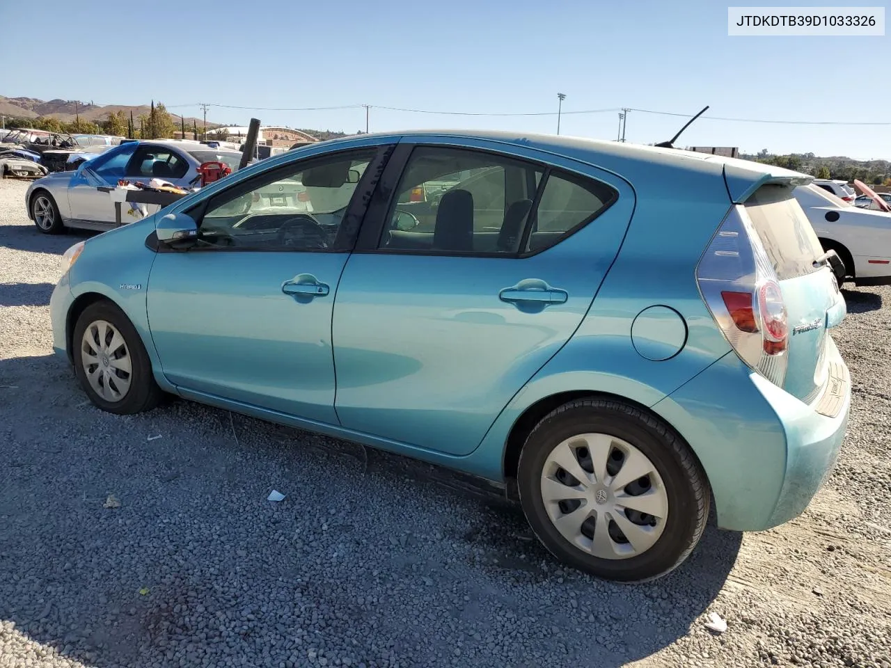 2013 Toyota Prius C VIN: JTDKDTB39D1033326 Lot: 77414244