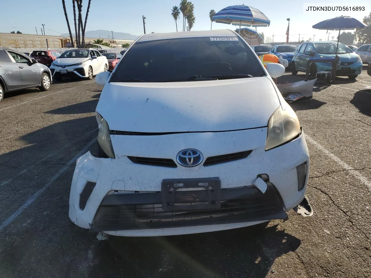 2013 Toyota Prius VIN: JTDKN3DU7D5616893 Lot: 77752924