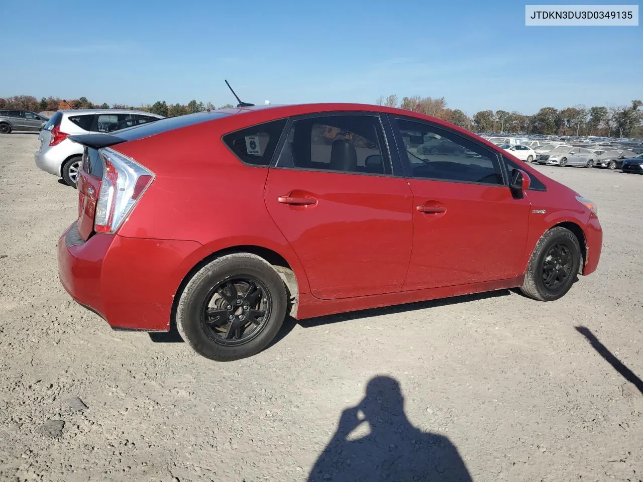 2013 Toyota Prius VIN: JTDKN3DU3D0349135 Lot: 77943964