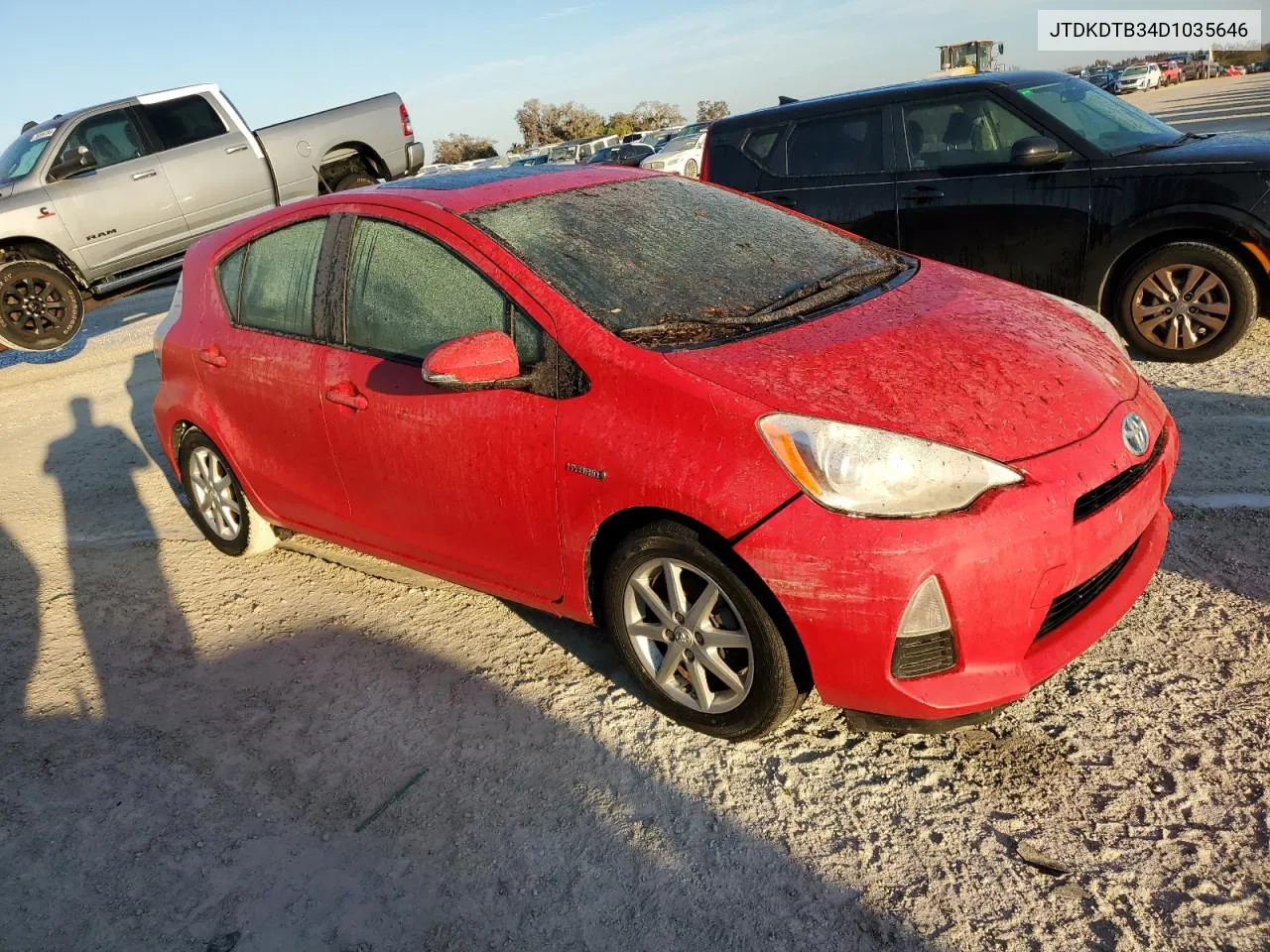 2013 Toyota Prius C VIN: JTDKDTB34D1035646 Lot: 77963034