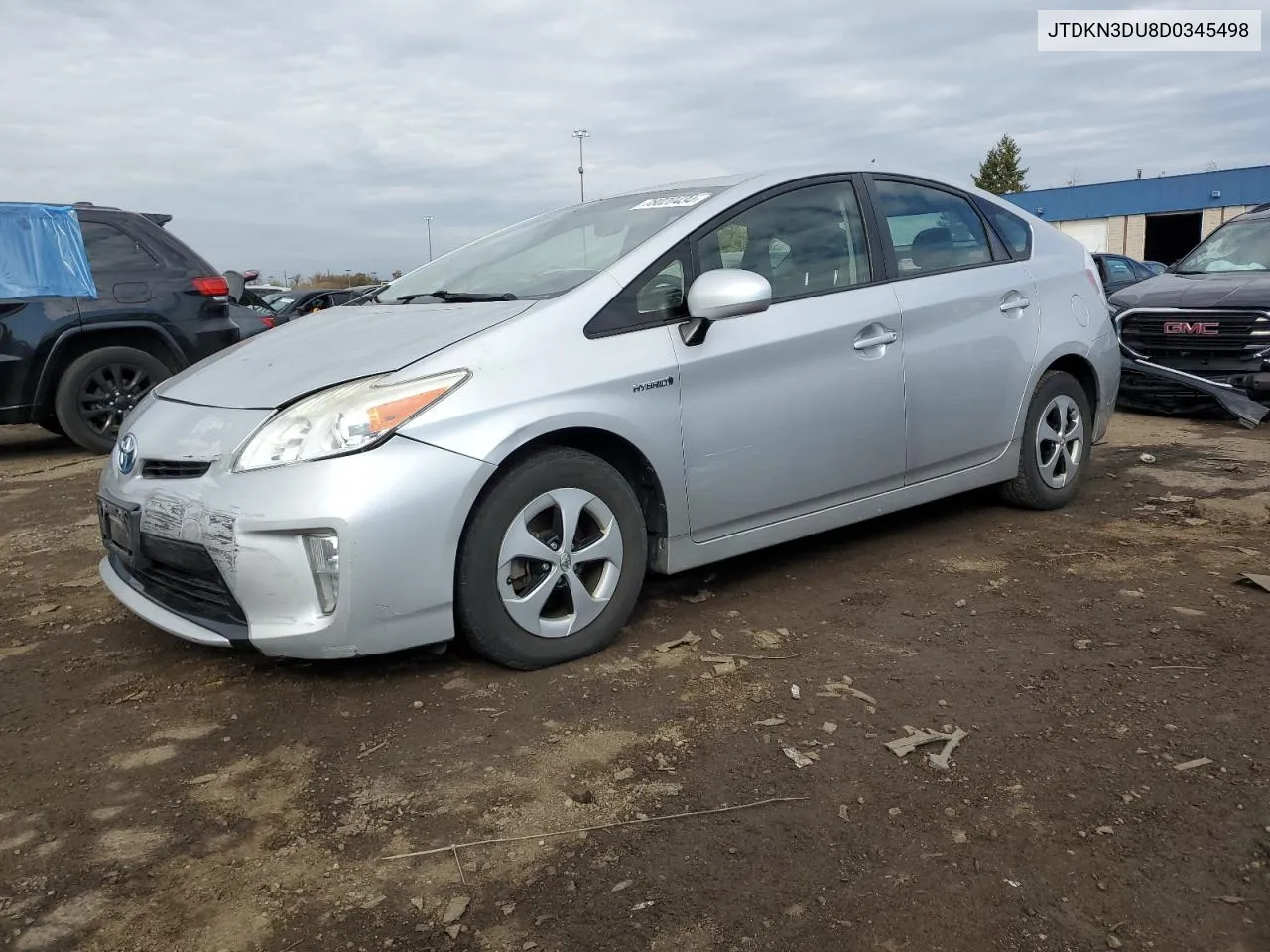 2013 Toyota Prius VIN: JTDKN3DU8D0345498 Lot: 78020434