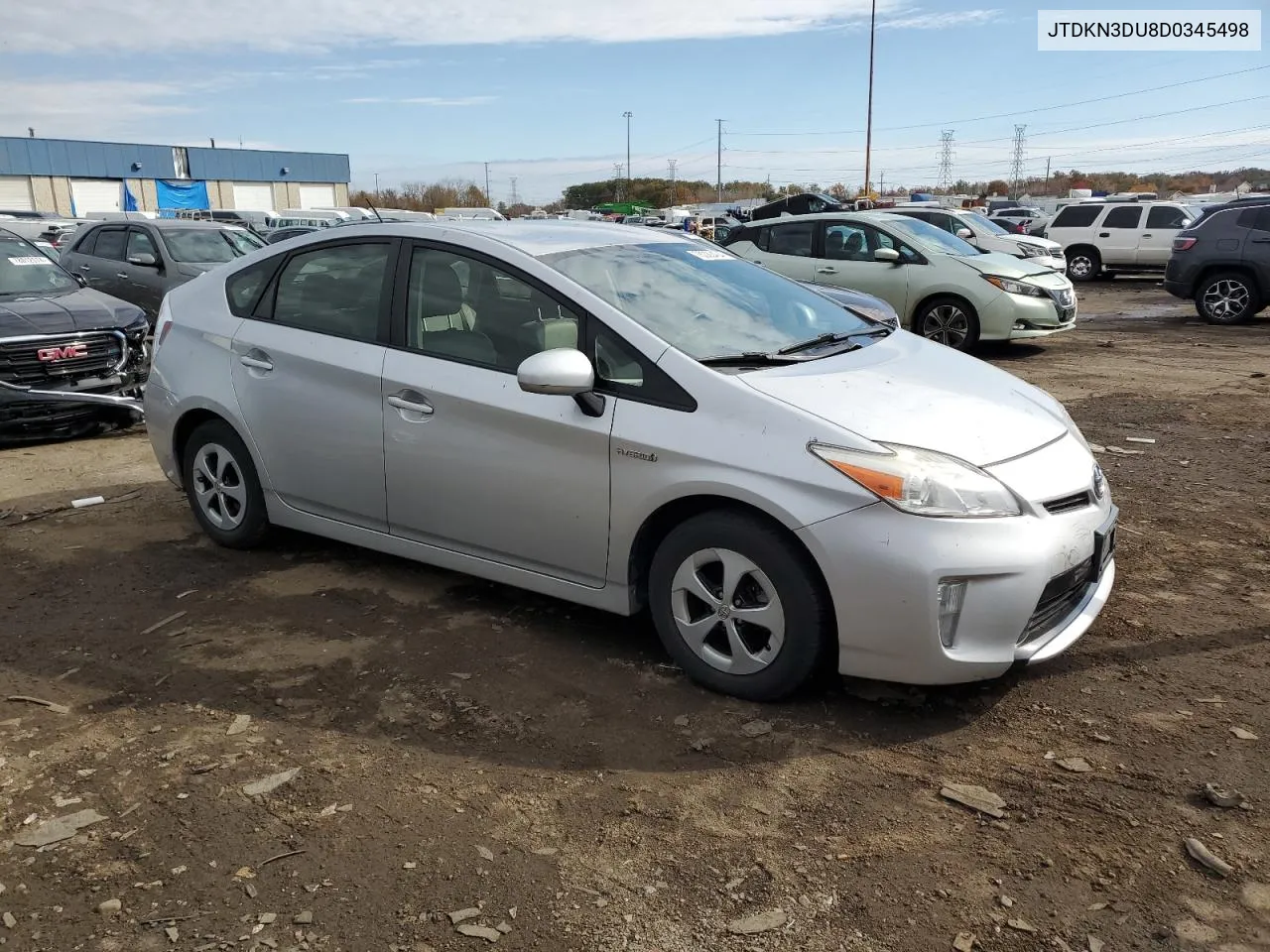 2013 Toyota Prius VIN: JTDKN3DU8D0345498 Lot: 78020434