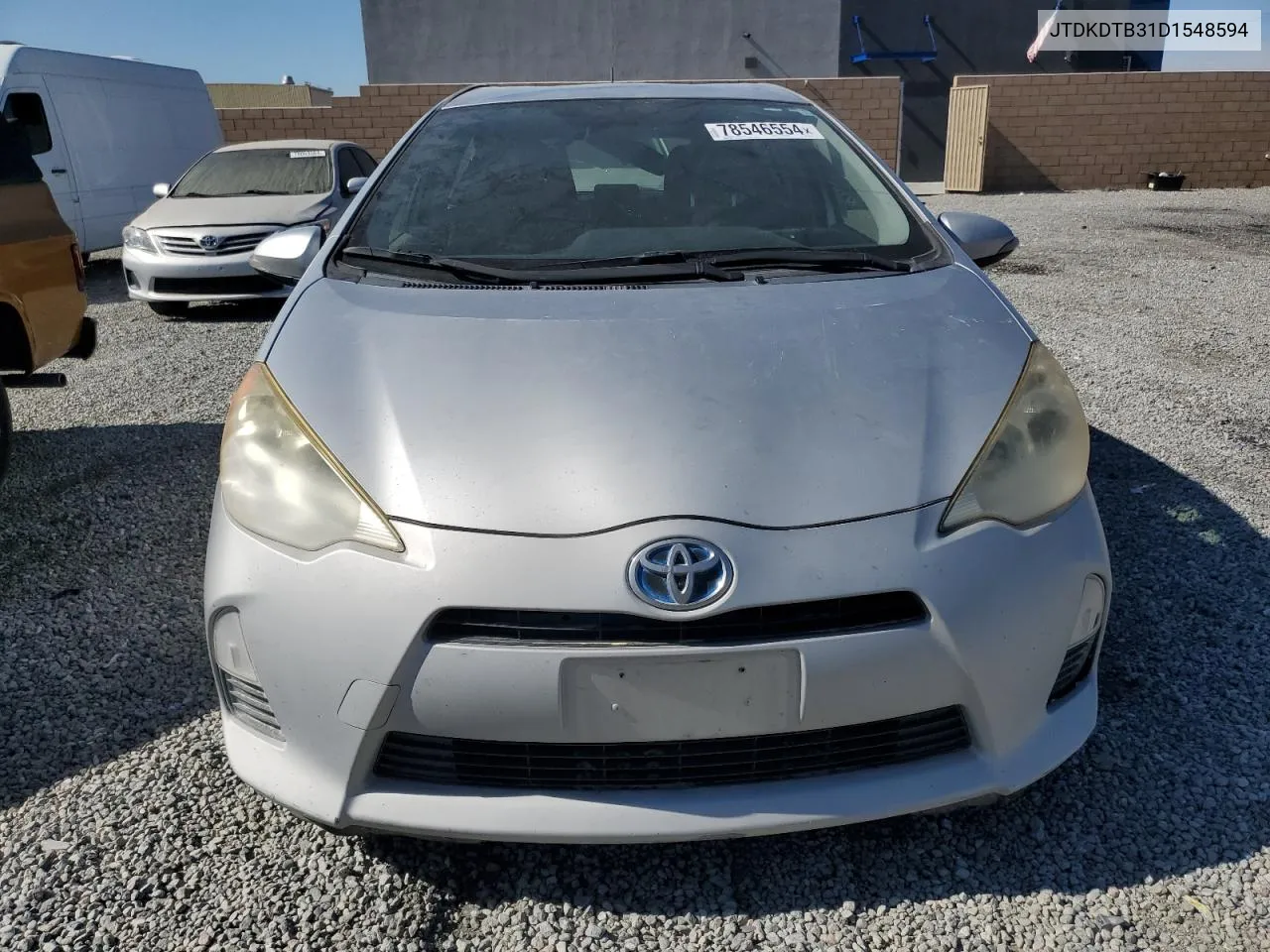 2013 Toyota Prius C VIN: JTDKDTB31D1548594 Lot: 78546554