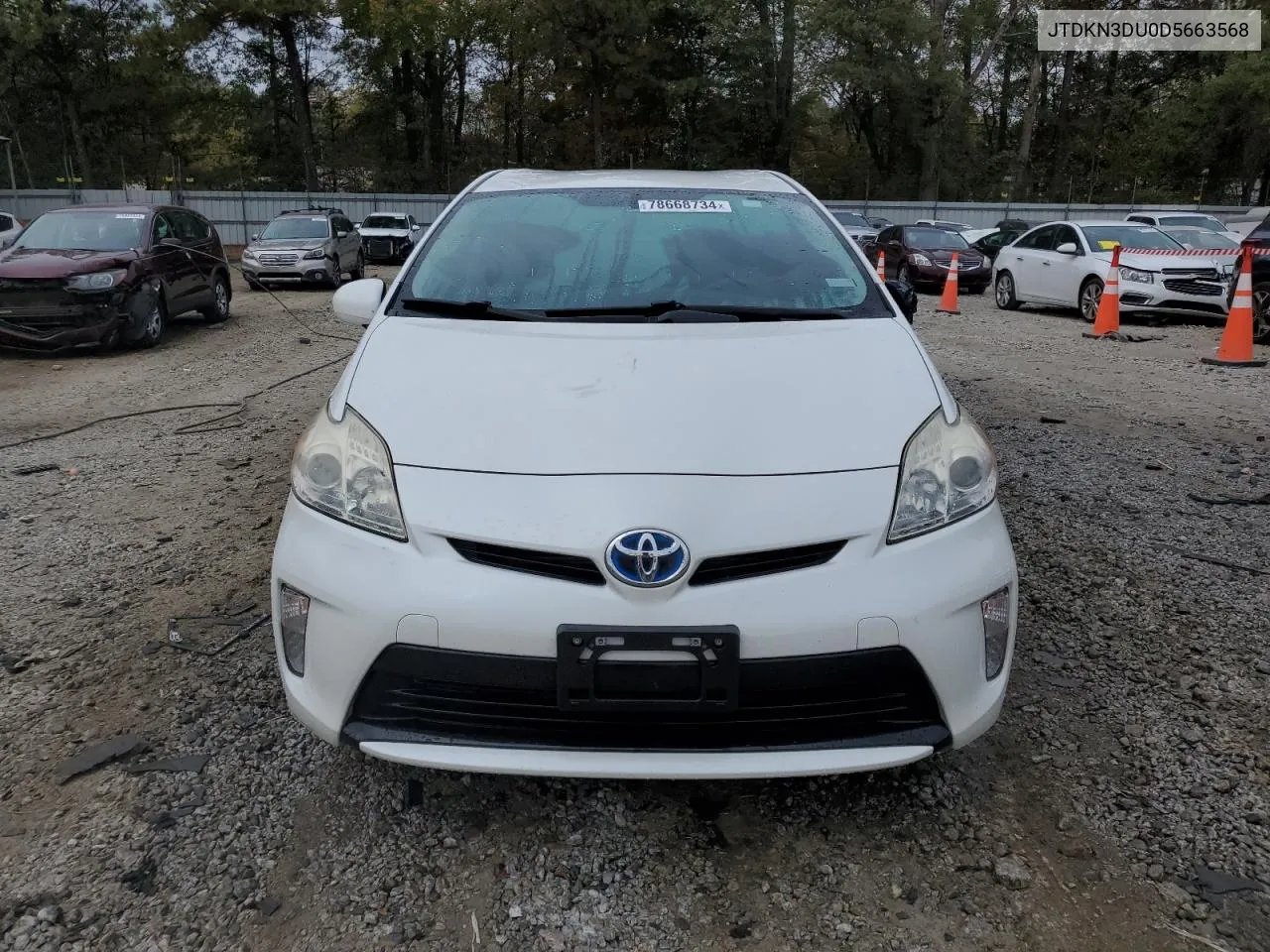 2013 Toyota Prius VIN: JTDKN3DU0D5663568 Lot: 78668734