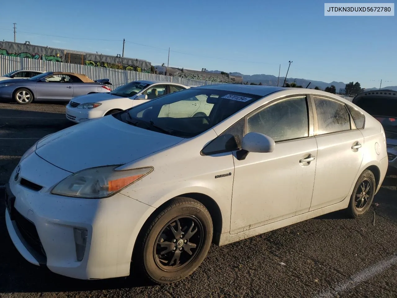 2013 Toyota Prius VIN: JTDKN3DUXD5672780 Lot: 78701294