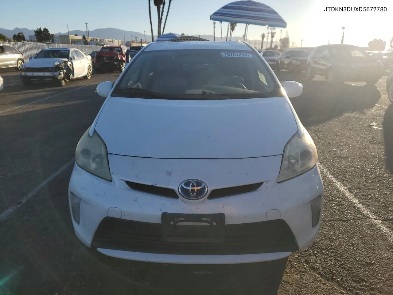 2013 Toyota Prius VIN: JTDKN3DUXD5672780 Lot: 78701294