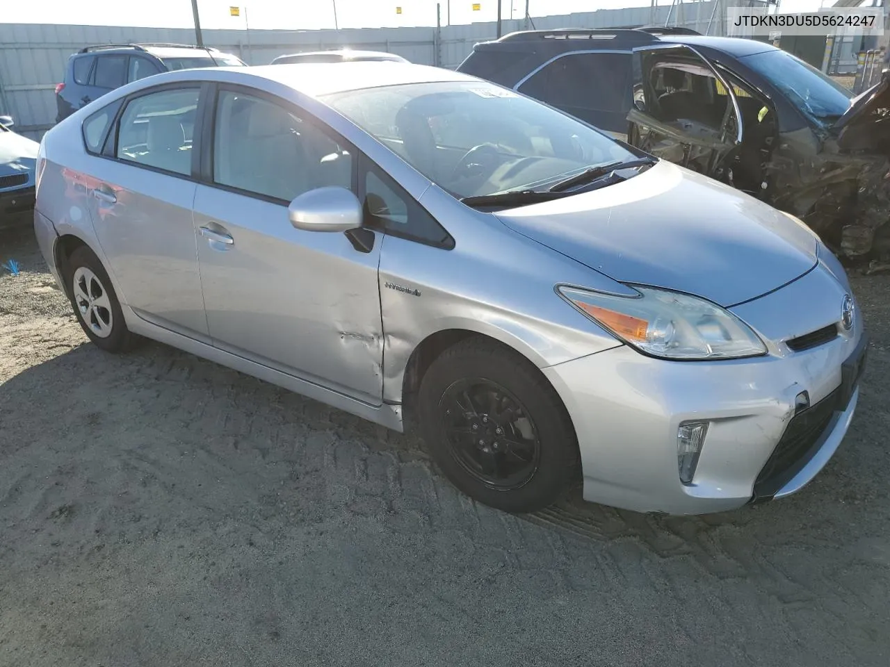 2013 Toyota Prius VIN: JTDKN3DU5D5624247 Lot: 79210484