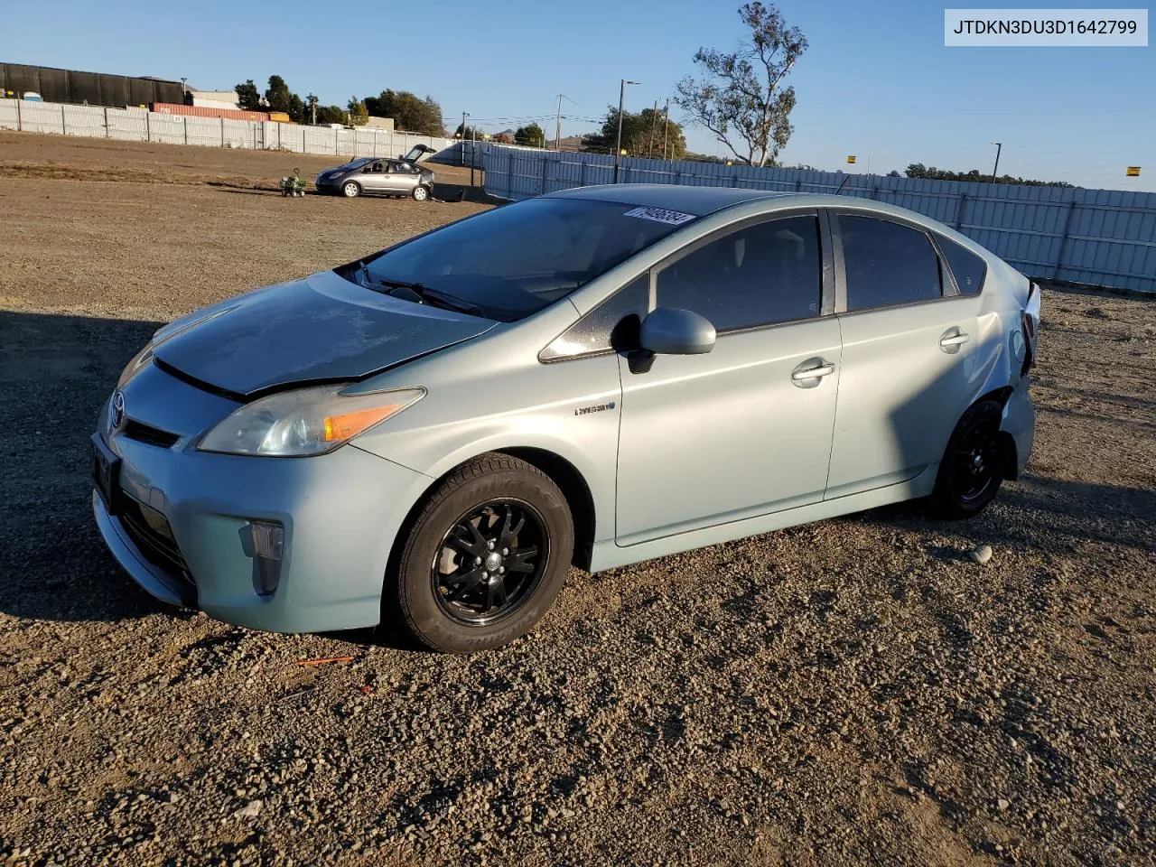 2013 Toyota Prius VIN: JTDKN3DU3D1642799 Lot: 79496384