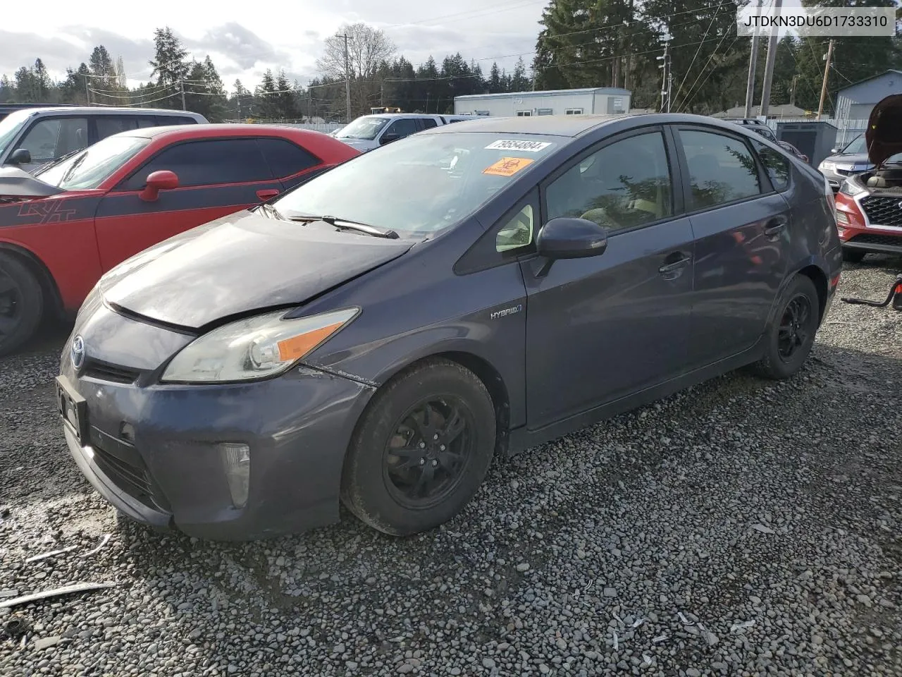 2013 Toyota Prius VIN: JTDKN3DU6D1733310 Lot: 79554884