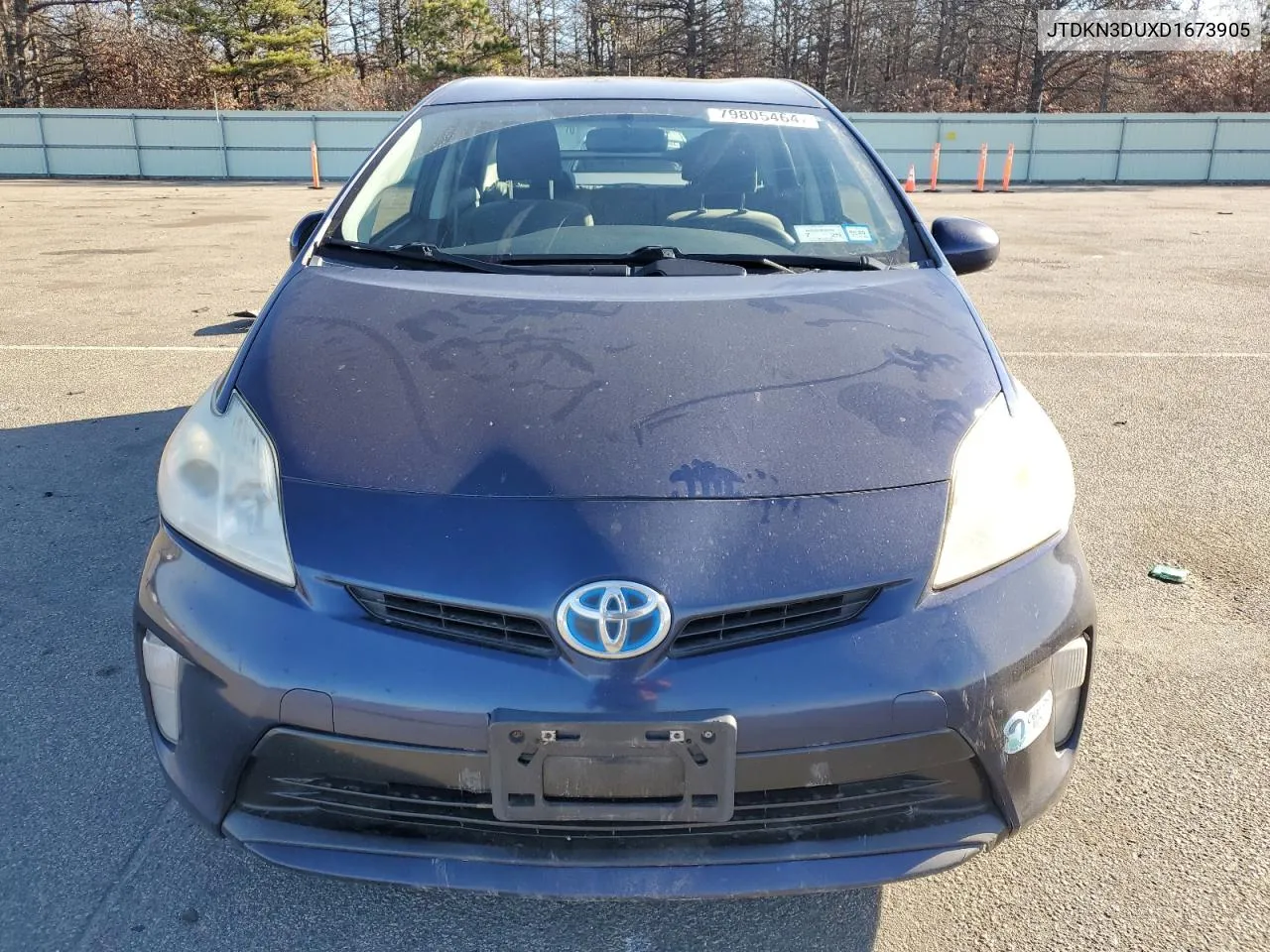 2013 Toyota Prius VIN: JTDKN3DUXD1673905 Lot: 79805464