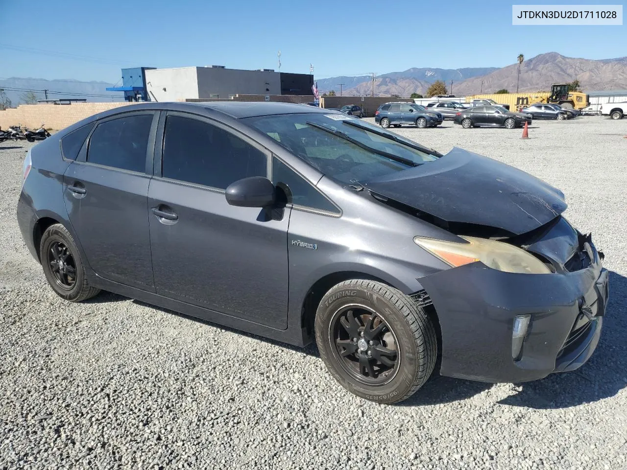 2013 Toyota Prius VIN: JTDKN3DU2D1711028 Lot: 79976554