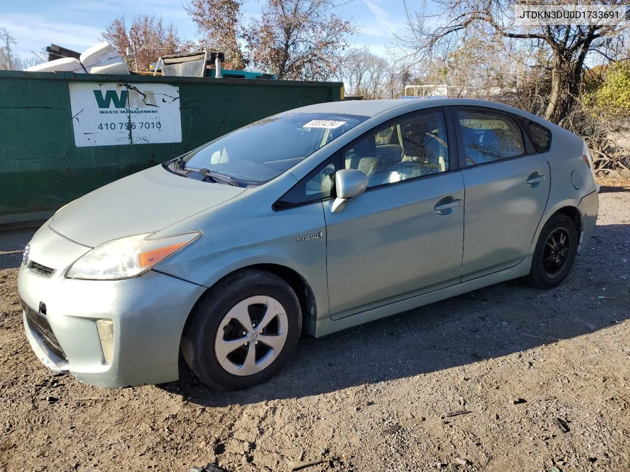 JTDKN3DU0D1733691 2013 Toyota Prius