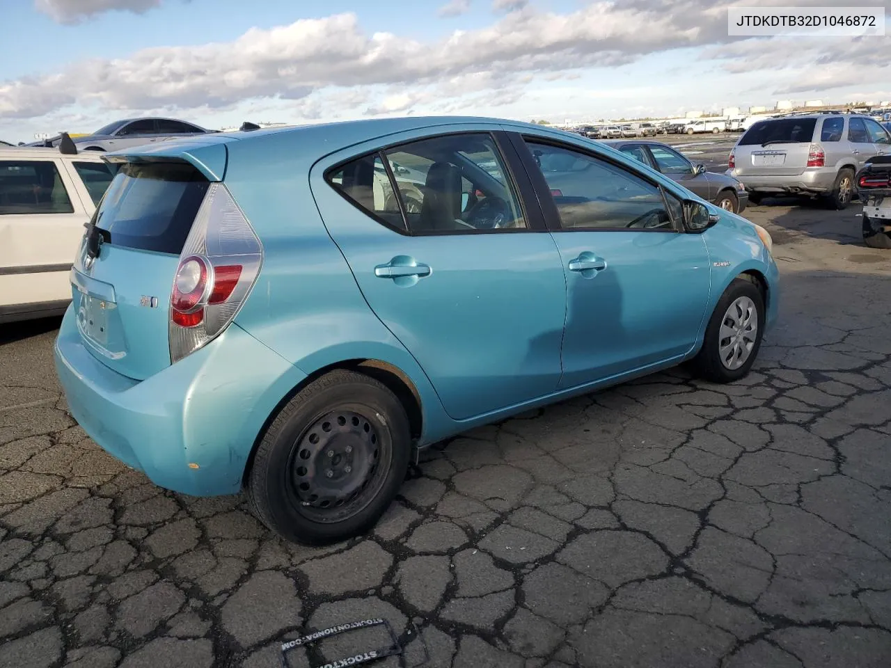 2013 Toyota Prius C VIN: JTDKDTB32D1046872 Lot: 80100584