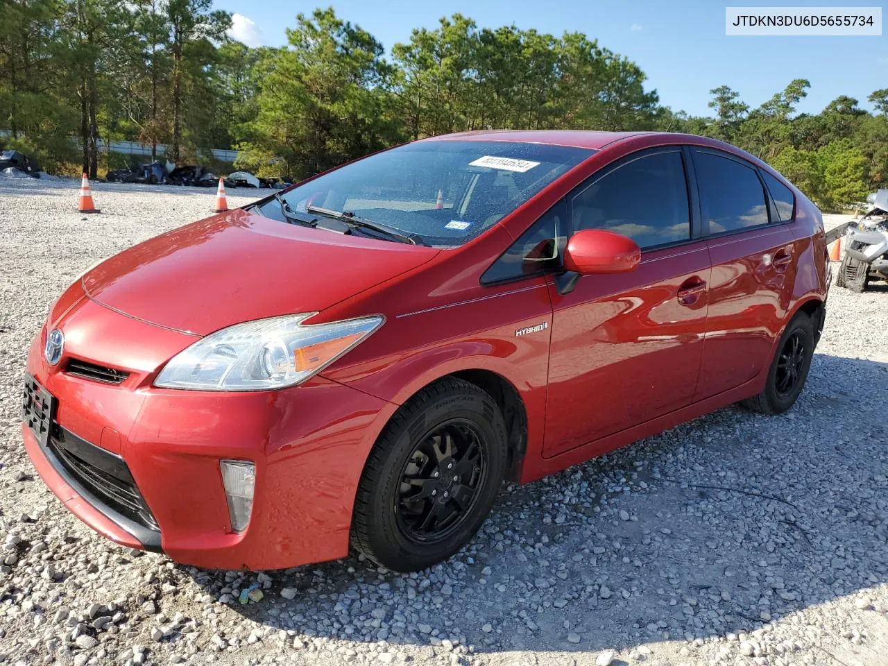 2013 Toyota Prius VIN: JTDKN3DU6D5655734 Lot: 80204684